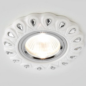 Светильник D5540 W/CL белый прозрачный керамика