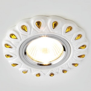 Светильник D5540 W/YL белый желтый керамика